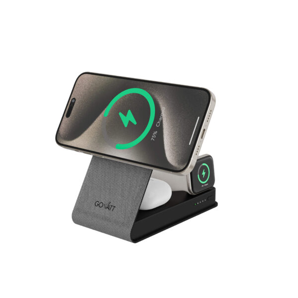 GoWatt M8 | Justerbar 3-i-1 Trådlös Powerbank  | 20W (MagSafe) - Bild 3